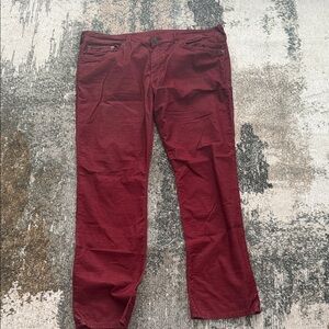 True Religion Men's Red Pants. Ribbed. Like new